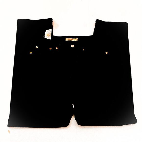 Levi's Wedgie Straight Classic Black Denim Jeans Button Fly Size 28 x 28 - Picture 5 of 9